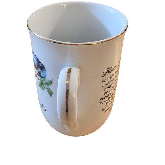 John James Audubon Porcelain Blue Jay Bird Coffee Mug 1985 Japan - Picture 3 of 6